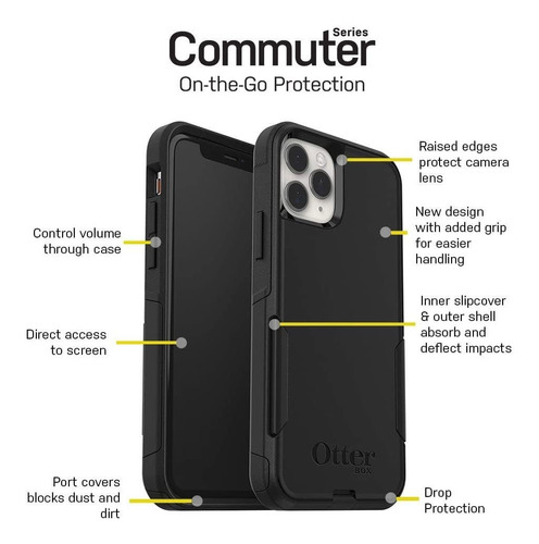 Otterbox Commuter - 11 Funda Para iPhone Pro, De Color Negro