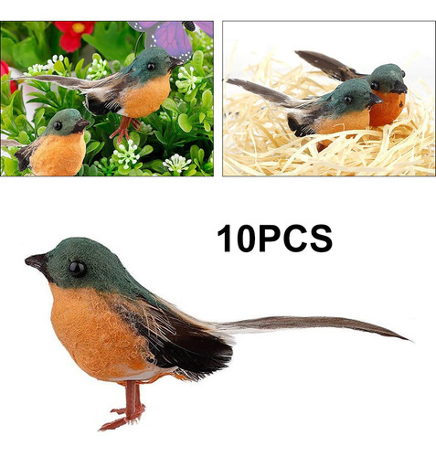 Imagen 5 de 10 de 10 Piezas De Pájaros Cardenales Realistas Navideños Con