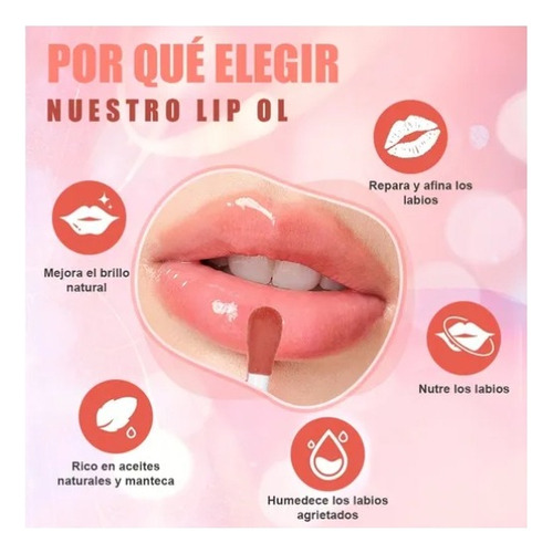 Set De 6 Aceites Para Labios Lip Glow Oil Gloss Hidratante