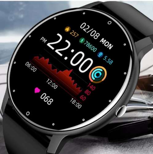 Relógio Inteligente Smartwatch Fitness Esportivo Ip68 Cor da pulseira Preto