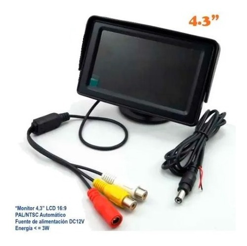 Monitor Pantalla Color 4,3 Lcd Auto, Casa, Ofi, Retroceso