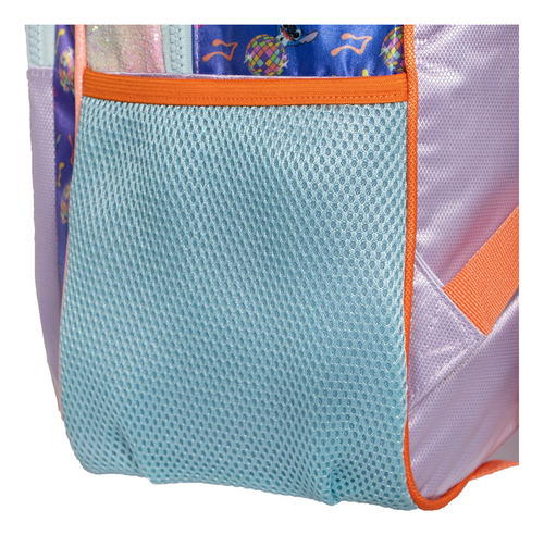 Mochila Stitch Original Ruz 3d Primaria Con Ruedas Rosa Liso