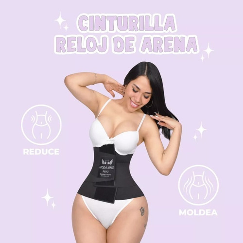 Faja Reloj De Arena Modaking Originales Importadas Tendencia Negro Xl