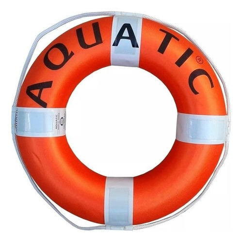 Salvavidas Reglamentario Circular Aquatic + Cabo De 28 Mts