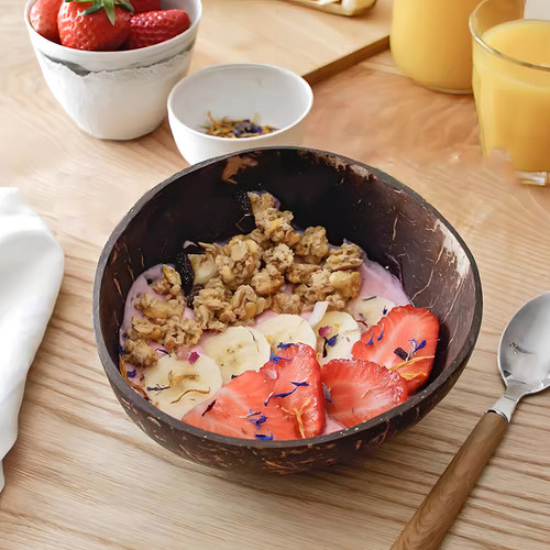 .s Cuenco De Cáscara De Coco Para Ensalada De Frutas Y