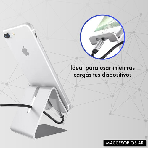 Imagen 6 de 10 de Soporte Universal De Aluminio Para Tablets Y Celulares
