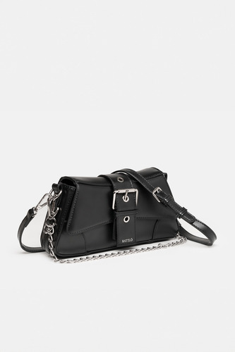 Cartera Battló Kenzie Minibag Negro T/ Bandolera Y Al Hombro Acabado de los herrajes Níquel Diseño de la tela Lisa