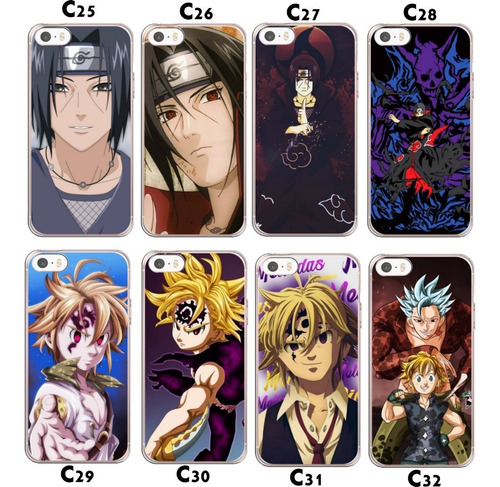 Capa Itachi Meliodas Anime iPhone X 4 5s 5c 5se 6s 7 8 Plus