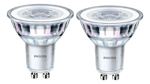Set 2 Ampolletas Dicroica Philips Premium Gu10 5w Dimeable