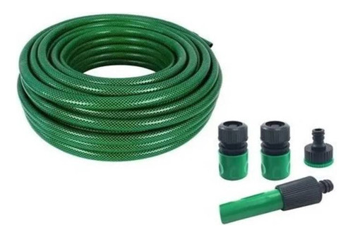 Manguera Verde Culebra Jardin  1/2''x15m+accesorios