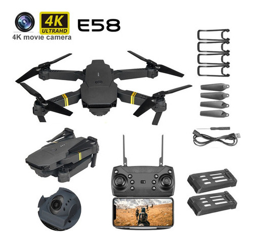 Dron 4k 2 Cámaras Wifi Control Remoto Profesional+2 Batería