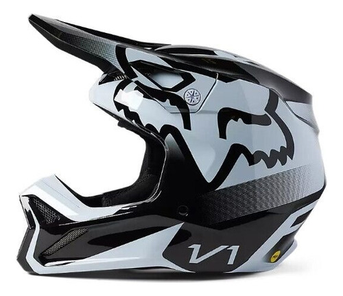 Casco Fox V1 Leed Negro Bco Motocross Enduro Utv Atv Dompa 