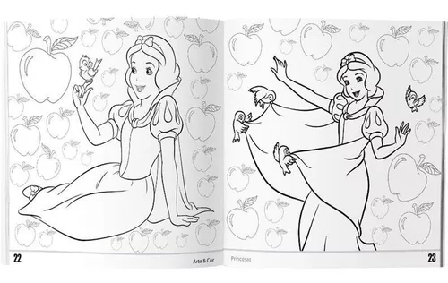 Livro para colorir - Princesas com 25 Desenhos (Portuguese Edition