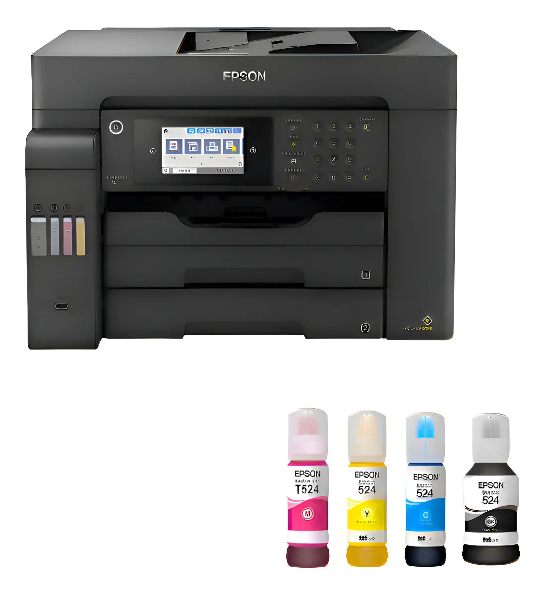 Multifuncional Color Epson L15150 + Kit Tinta Extra T524 Cor Colorida 110 240v (bivolt)