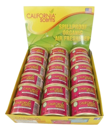 Aromatizante Auto C/18 Pzs California Spillproof Cherry -mds