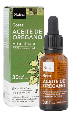 Aceite De Orégano Natier X 30 Ml 