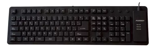 Mitzu® Teclado flexible multimedia alámbrico, negro