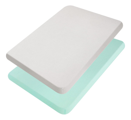 Tillyou Jersey Knit Stretchy Pack N Play Sheets Fitted, Ultr