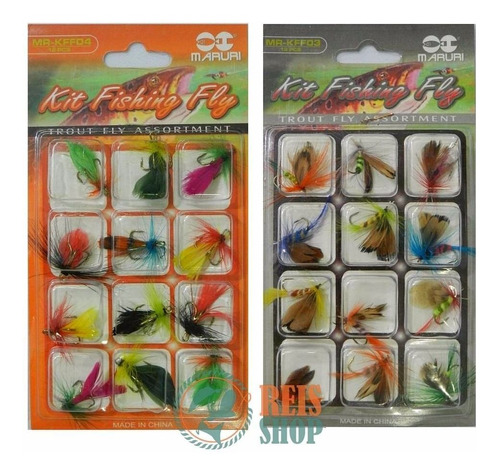 Kit Pesca 48 Iscas - Isca Artificial Maruri Para Fly