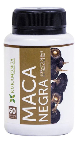 Maca Negra - 60 Cápsulas Sin sabor,  Kukamonga