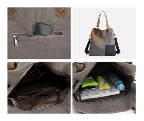 Bolsa Tiracolo Masculina Feminina Lona E Couro