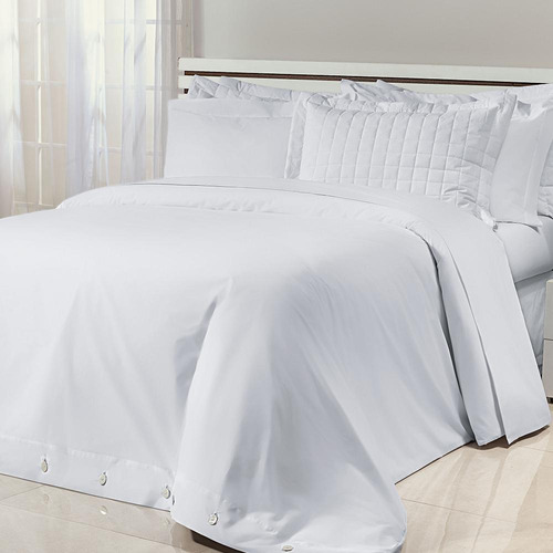 Capa Edredom King Duvet Glass 200 Fios 100% Algodão Branco