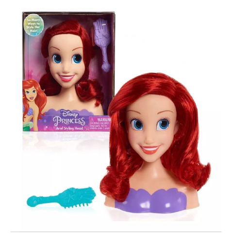 Cabeza Para Peinados Mini Disney Princesa Ariel