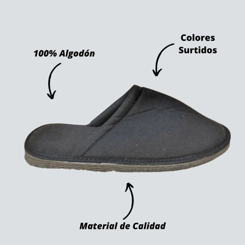 Imagen 3 de 7 de Pantuflas Hombre Cerradas Emmy Invierno Algodón 657