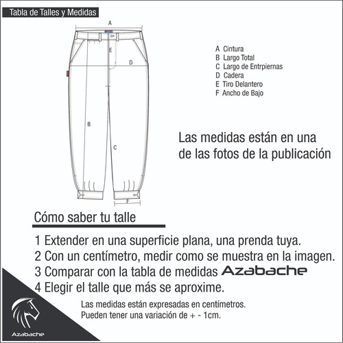 Bombacha Azabache Tableada 36-54 (221)