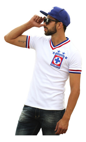 Jersey Retro Cruz Azul 1972 Blanco