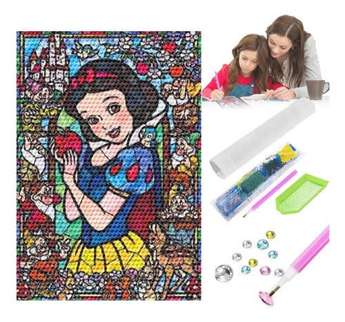 Kits De Pintura Diamantes Para Princesa Blancanieves 5d Diy