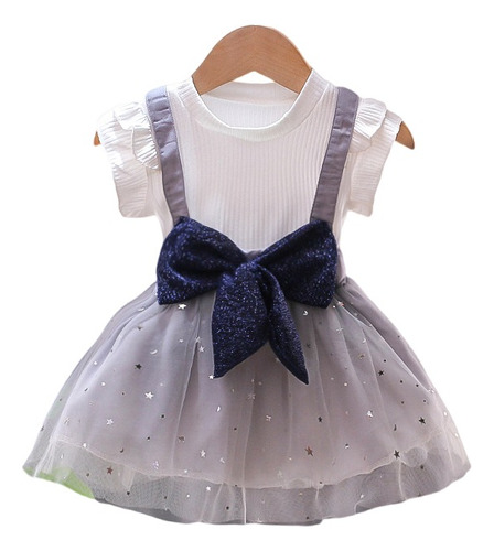 Vestido Princesa Muñeca Tul Manga Corta Para Niña Bebés