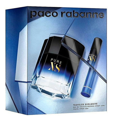 Estuche Perfume Pure Xs Edt Paco Rabanne 100ml +20ml Sellado