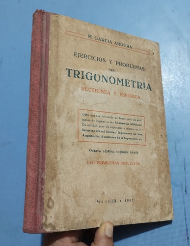 Libro Ejercicios Y Problemas Trigonometría M. Garcia Ardura
