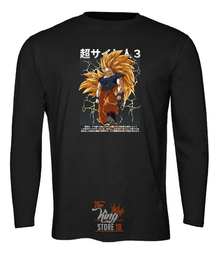 Polera Manga Larga, Goku Super Saiyajin 3, Dragon Ball Anime