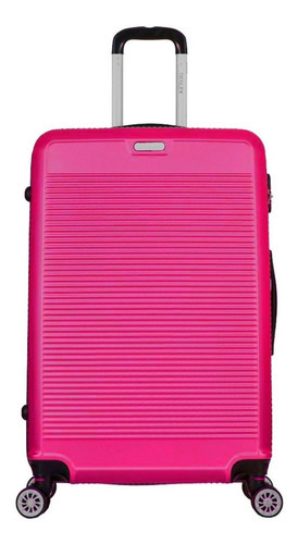 Mala De Viagem Media Rígida Abs Com Cadeado Cores Cor Pink