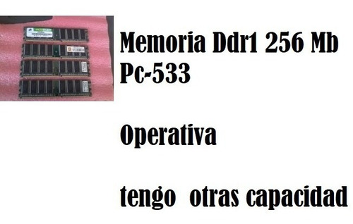 Memoria Ddr1 256 Mb Pc-53 Para Computadores