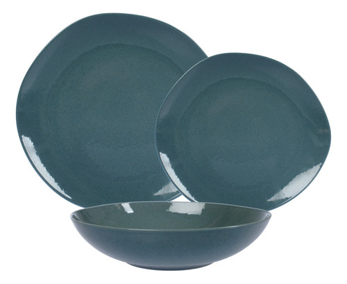 Set X 12 Plato Playo Postre Bowl Porcelana Color Irregular 