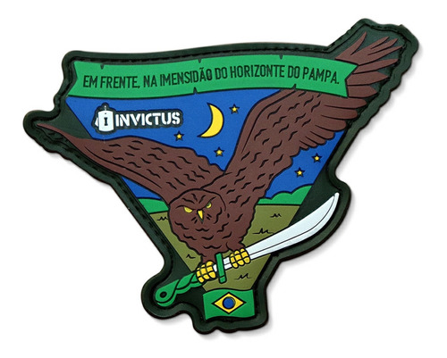 Patch Invictus Pampa Airsoft Militar Regional Para Colete Co