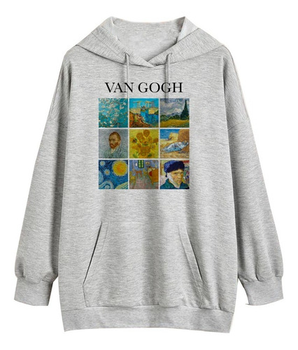 Buzo Van Gogh Collage  Aesthetic Algodon Frisa Unisex