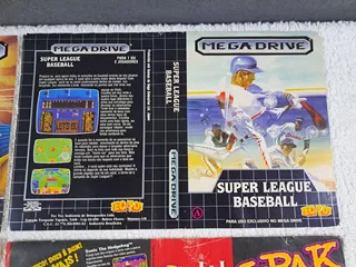 Encarte Super League Baseball Tectoy Mega Drive Frete Grátis