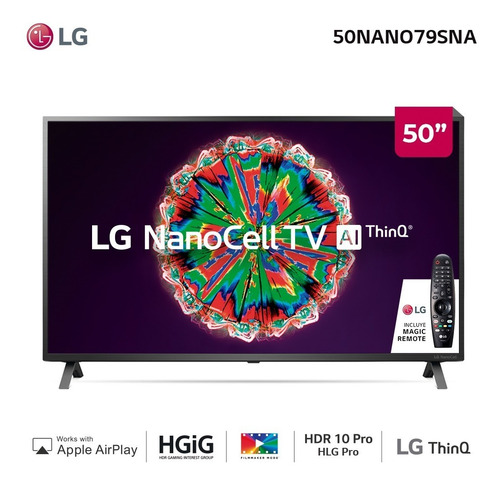 Imagen 1 de 5 de Smart Tv LG Ai Thinq 50nano79sna Led 4k 50