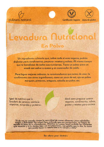 Levadura Nutricional En Polvo 100gr - Dulzura Natural