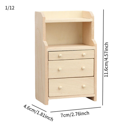 Mueble De Madera Para Casa De Muñecas A Escala Estilo B