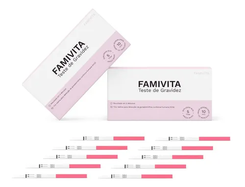 Testes De Gravidez Famivita 10 Un - Detecta Antes Do Atraso