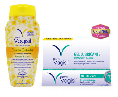 Combo Cuidado Intimo Vaginal Dermovagisil Jabon Jaz + Gel 