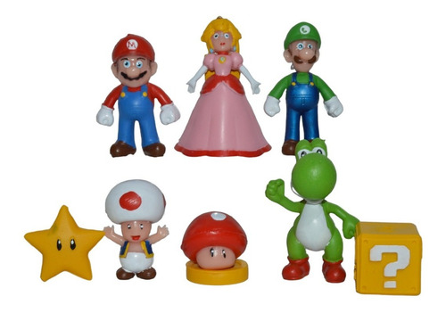  Paquete Juguete Figuras Mario Bros Princesa Estrella