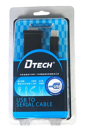 Cable Adaptador Usb A Serial Rs232 Dtech Dt-5002a