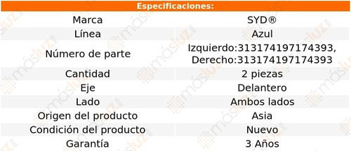 (2) Tornillos Estabilizadores Del Transit 07/19 Línea Azul