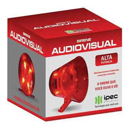 Sirene Audiovisual Vermelha Ipec
